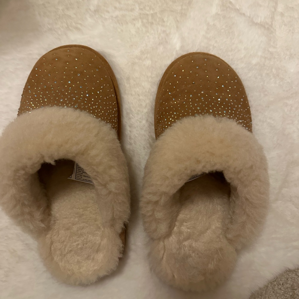 BearPaw Brown Slippers with Textured Soles